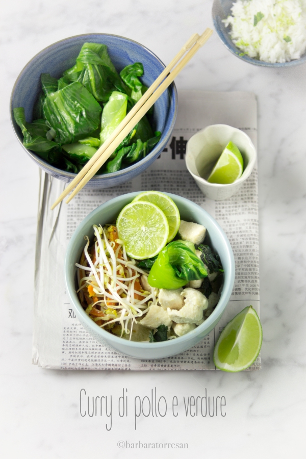 curry con verdure e pollo